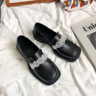 Bead Embellished Loafers