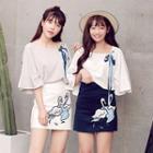Tie Accent Short Sleeve Top
