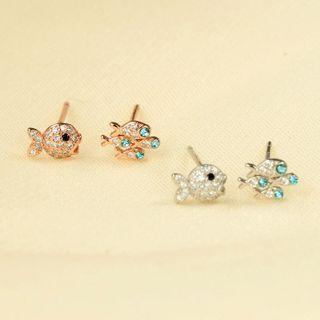 Fish Sterling Silver Ear Stud