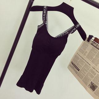 Lettering Padded Tank Top