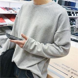 Round-neck Coral-fleece Lined T-shirt