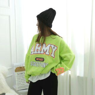 Letter-printed Vivid Oversized Sweatshirt