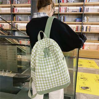Houndstooth Canvas Backpack