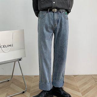 Mid Rise Straight Leg Jeans