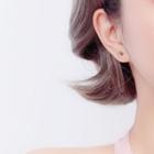 925 Sterling Silver Rhinestone Cube Earring As Shown In Figure - One Size