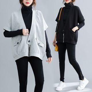 Short-sleeve Zip-up Jacket