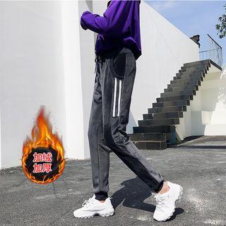 Pleuche Contrast Trim Sweatpants