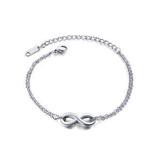 Simple And Fashion Infinite Symbol 316l Stainless Steel Bracelet Silver - One Size
