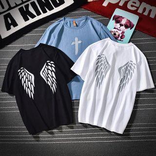 Couple Matching Short-sleeve Graphic Print T-shirt
