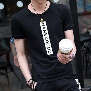 Set : Colour Block Short-sleeve T-shirt + Shorts