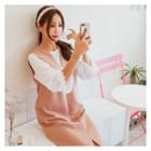 V-neck Sleeveless Slit-hem Dress