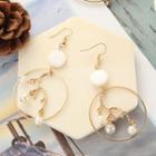 Faux Pearl Branches Hoop Earring 1 Pair - As Shown In Figure - One Size