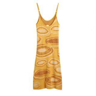 Sleeveless Print Knit Sheath Dress