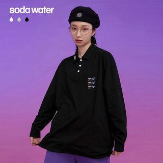 Embroidered Loose Polo Shirt