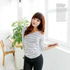 Striped 3/4-sleeve Top