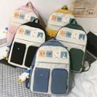 Color Block Graphic Print Backpack
