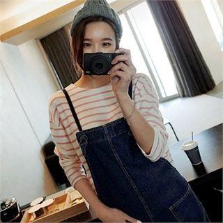 Spaghetti-strap Denim Jumper Pants