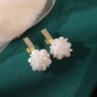 Rhinestone Pearl Flower Earring As Shown In Figure - One Size