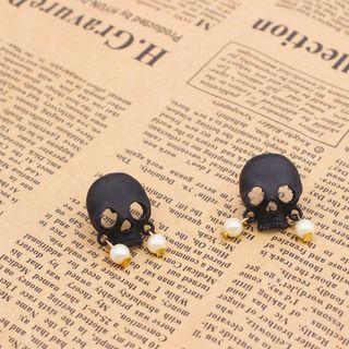 Skull Alloy Earring 1 Pair - Black - One Size