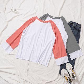 Raglan Long Sleeve Plain T-shirt
