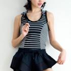 Sport Hooded Striped Tank Top