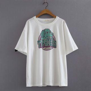 Short-sleeve Printed T-shirt White - One Size