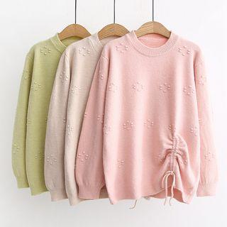 Drawstring Crew-neck Sweater
