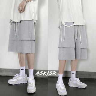 Layered Knee-length Shorts