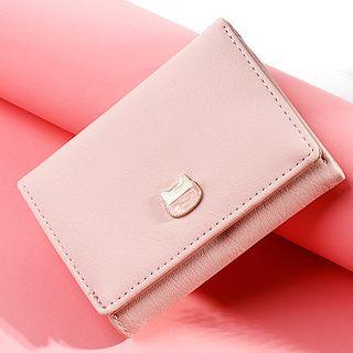 Cat Faux Leather 3-fold Wallet