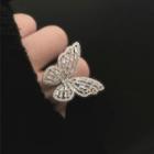 Rhinestone Butterfly Ring As Figure - One Size