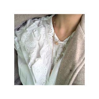 Round-neck Lace-detail Top