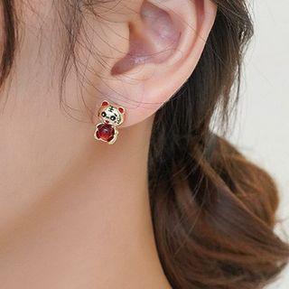 Tiger Faux Crystal Alloy Earring 1 Pair - Gold - One Size