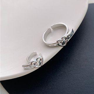 Heart Belt Alloy Cuff Earring / Open Ring