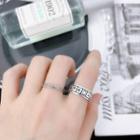 Set Of 2: Mahjong / Coin Alloy Open Ring