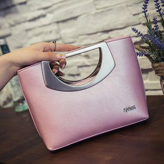 Metal Handle Shoulder Bag