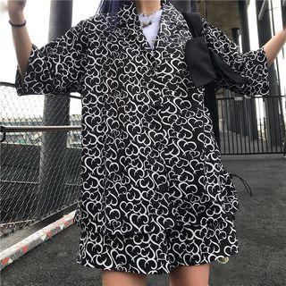 Printed Elbow-sleeve Shirt / Shorts
