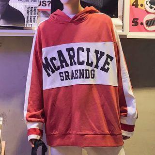 Striped Lettering Long-sleeve Top