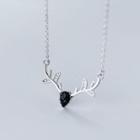 Deer 925 Sterling Silver Necklace S925 Silver - Necklace - Silver - One Size
