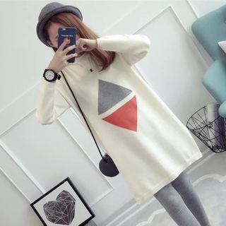 Triangle Print Long Sweater