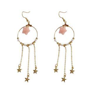 Star Hoop Fringed Earring