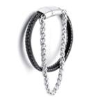 Woven Steel Bracelet 21cm - Silver - One Size