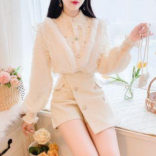 Lace Blouse / Asymmetrical Shorts