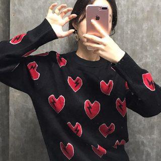 Heart Printed Sweater