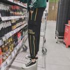 Stripe Print Jogger Pants