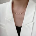 Metal Bar Chain Necklace Rose Gold - One Size