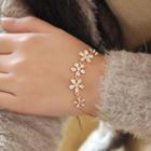 Rhinestone Flower Bracelet