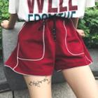 Drawstring High-waist Shorts