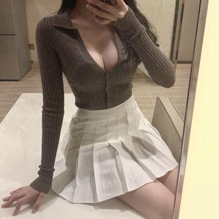 Mini Pleated Skirt White - S