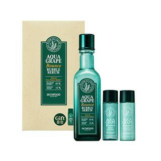 Skinfood - Aqua Grape Bounce Bubble Serum Set: Serum 120ml + Toner 20ml + Lotion 20ml 3pcs