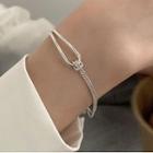 Knot Sterling Silver Bracelet Sl0760 - Silver - One Size